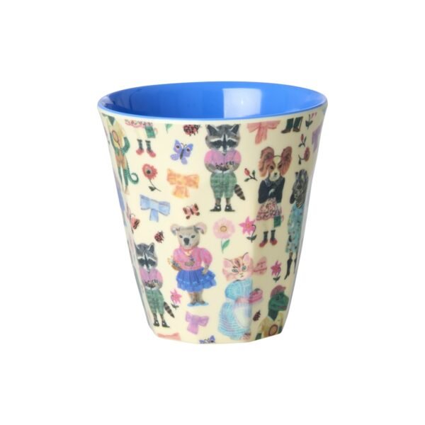 Melamine Kids Cup with Nathalie L??t?? Print - Blue - Small - 160 ml