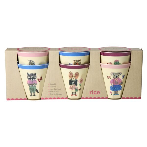 Melamine Cups with Nathalie L??t?? Prints - Medium - 6 Pack - 250 ml